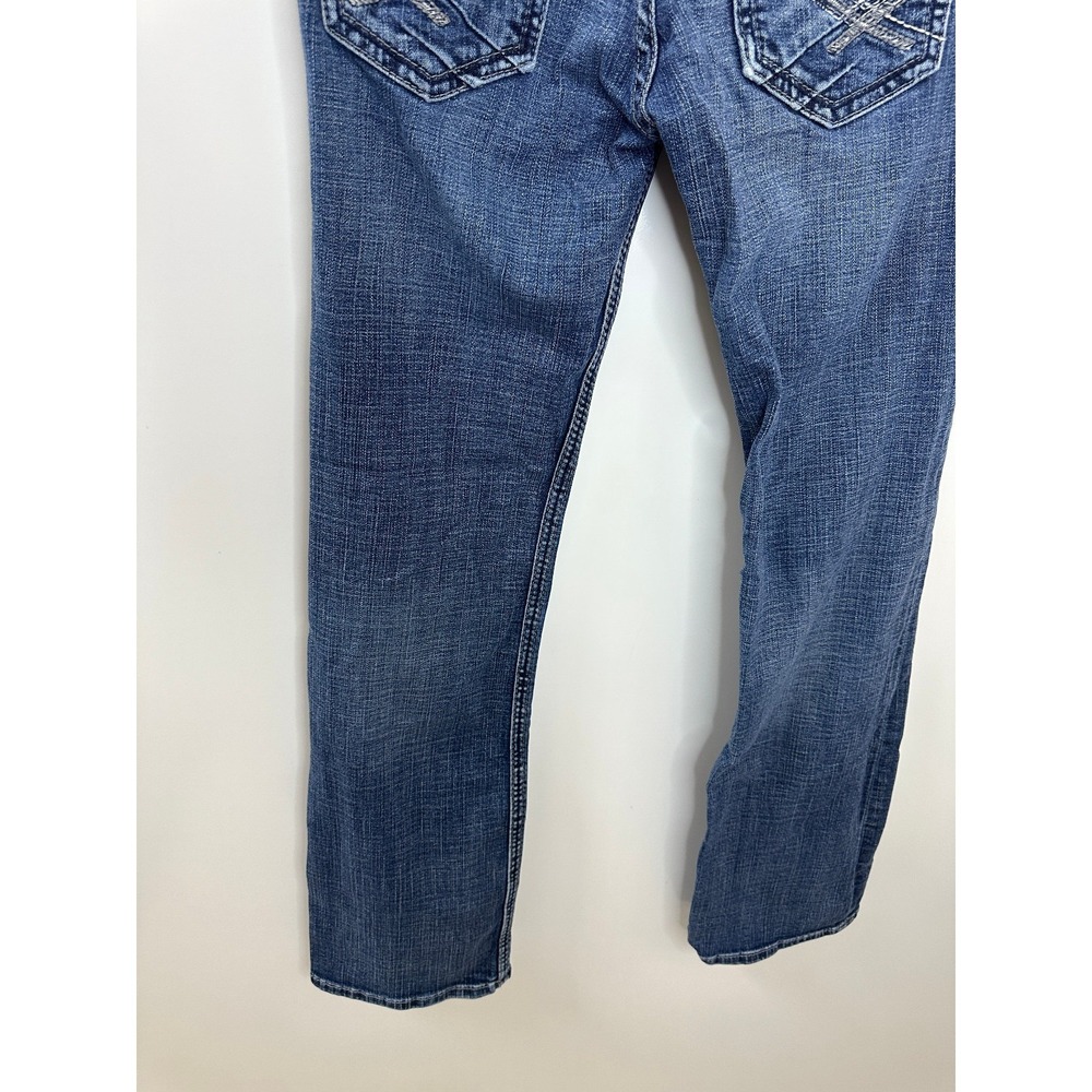 BKE Aiden Jeans Men's Size 30 x 32 Sandblasted 5 Pocket Blue Denim Cotton Blend - Picture 11 of 13